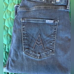 7 For All Mankind Blue Denim Jeans